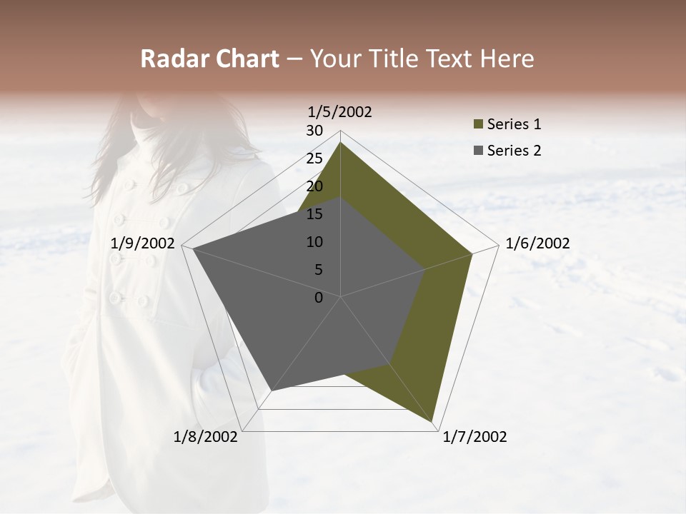 Winter Lady Sea PowerPoint Template