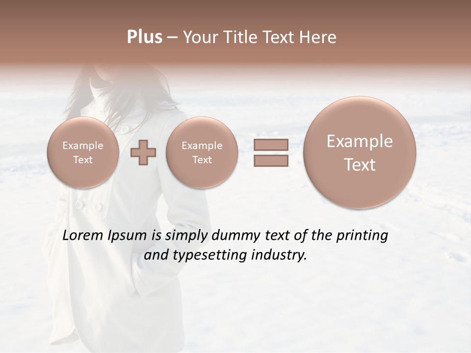 Winter Lady Sea PowerPoint Template