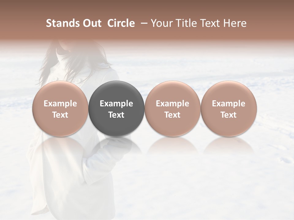 Winter Lady Sea PowerPoint Template