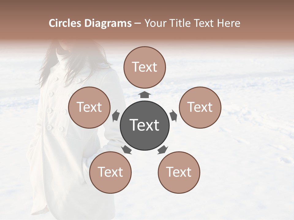 Winter Lady Sea PowerPoint Template