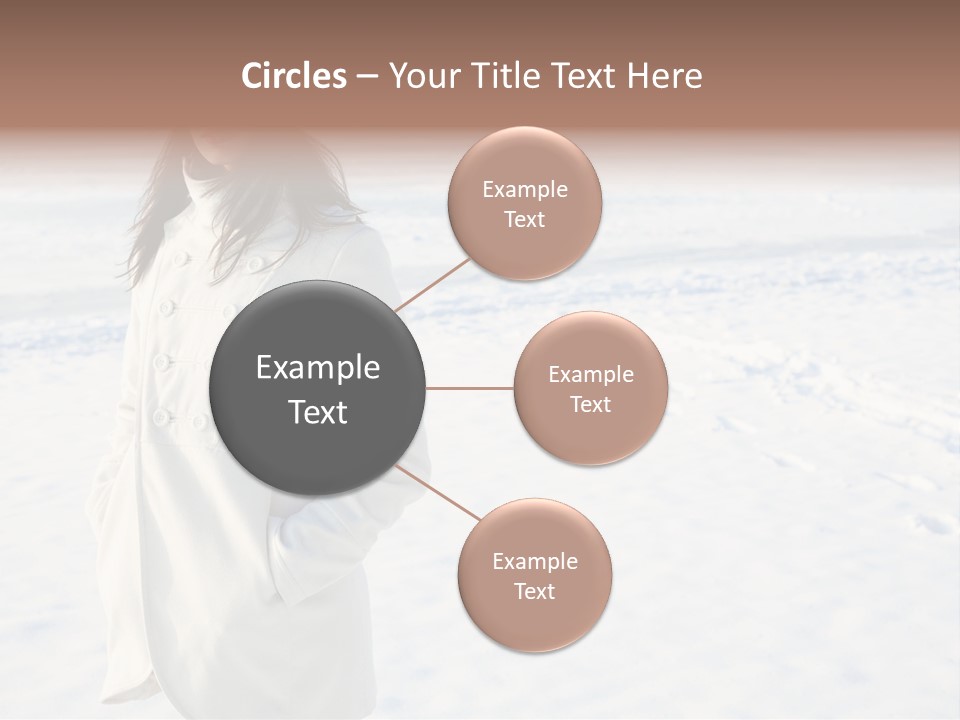 Winter Lady Sea PowerPoint Template