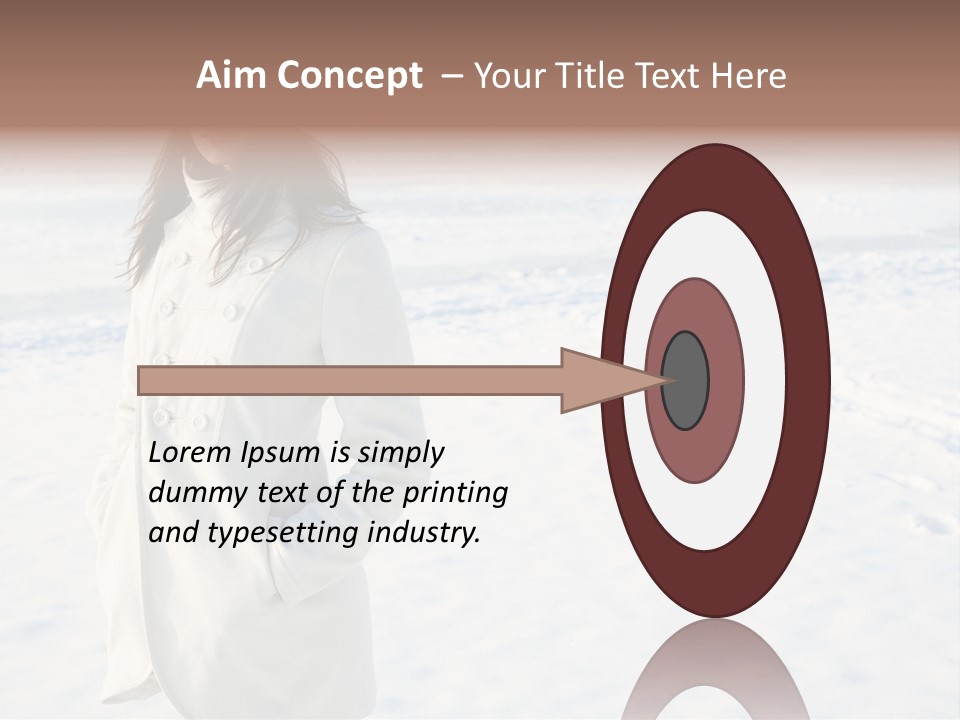 Winter Lady Sea PowerPoint Template