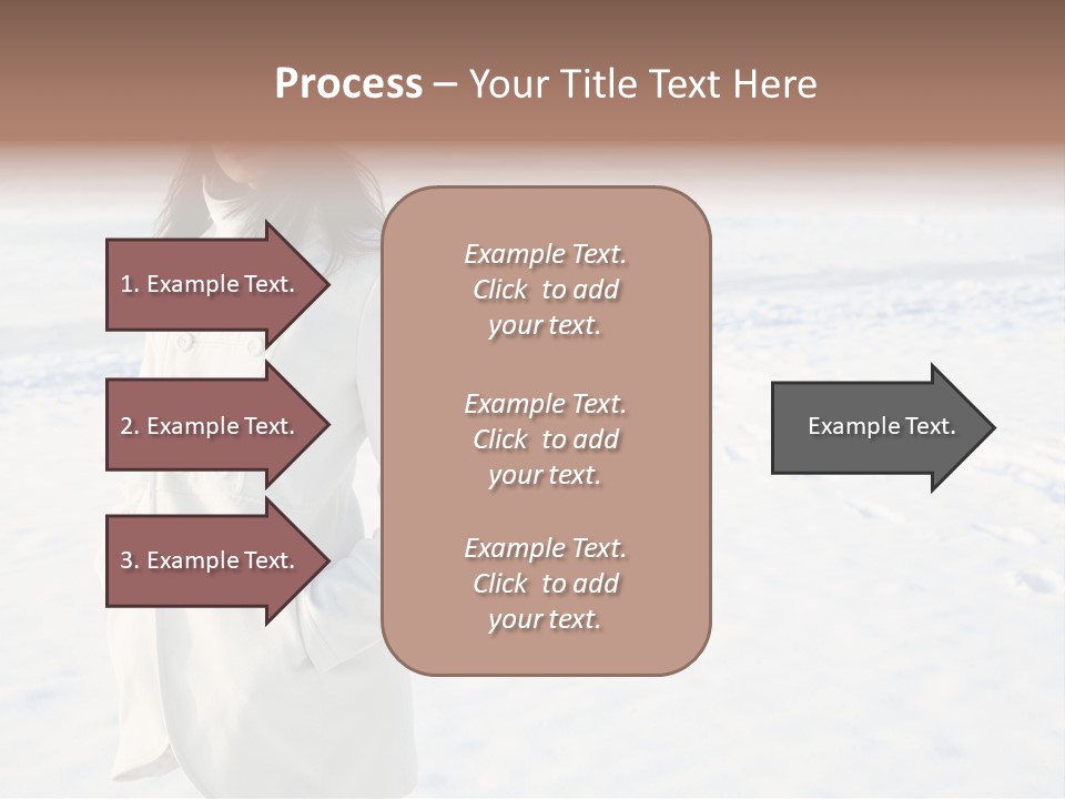 Winter Lady Sea PowerPoint Template