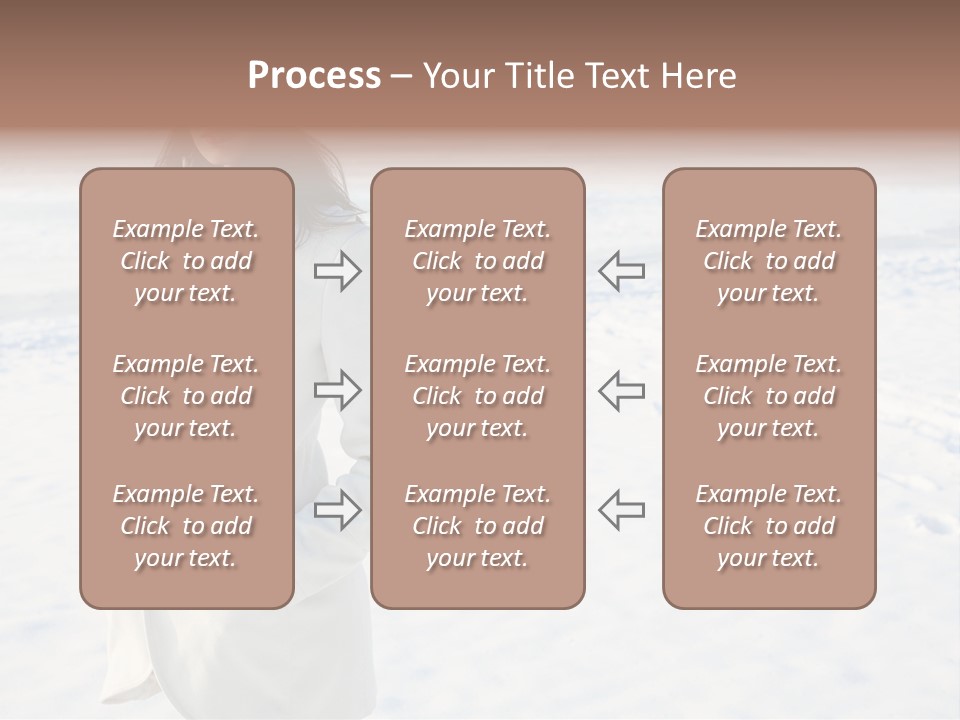 Winter Lady Sea PowerPoint Template