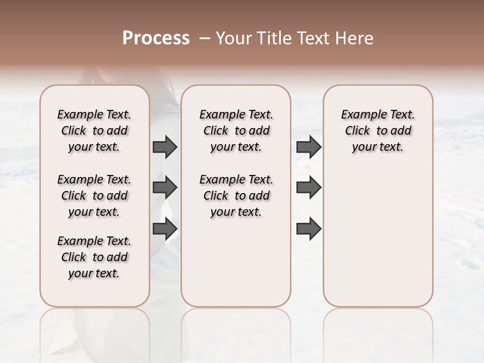 Winter Lady Sea PowerPoint Template