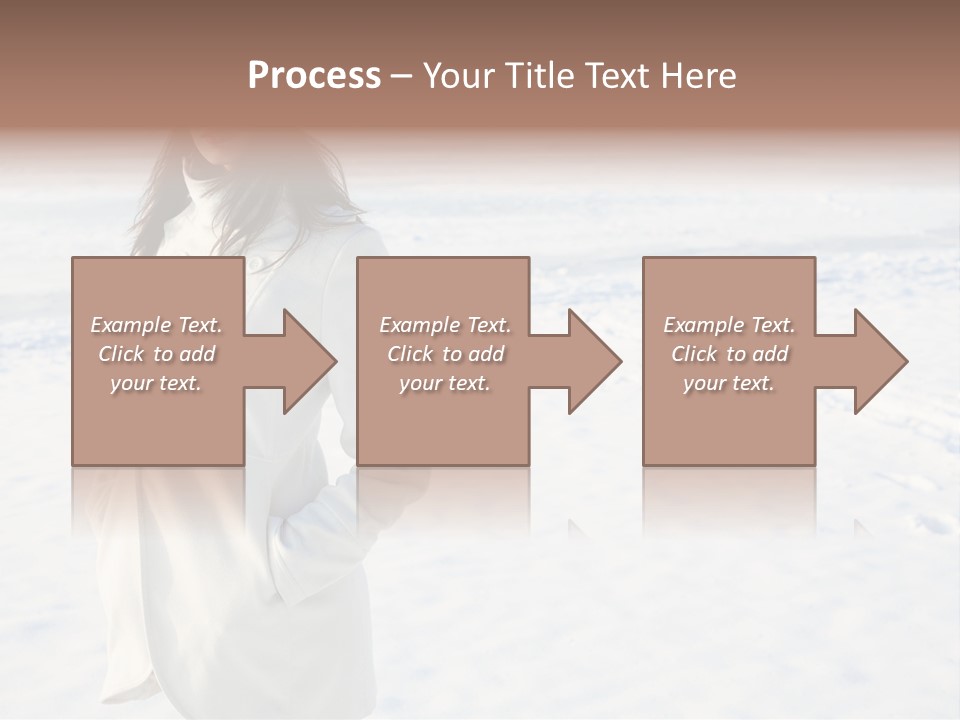 Winter Lady Sea PowerPoint Template