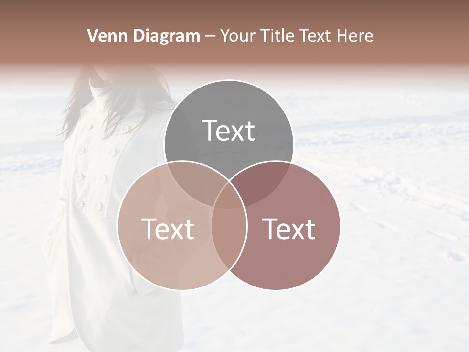 Winter Lady Sea PowerPoint Template