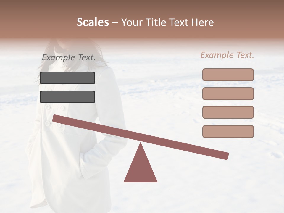 Winter Lady Sea PowerPoint Template