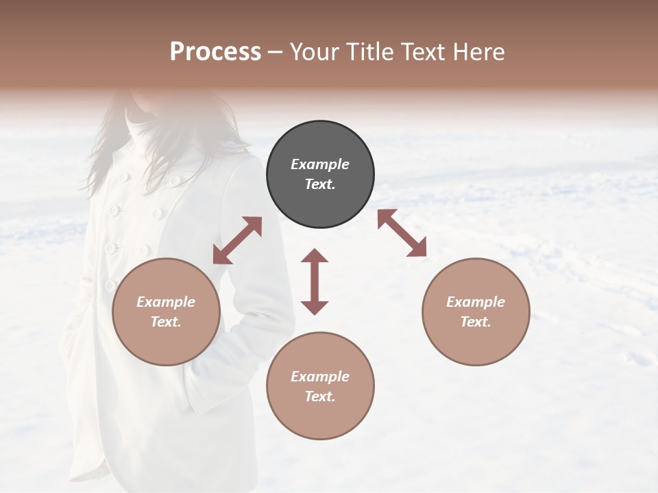 Winter Lady Sea PowerPoint Template