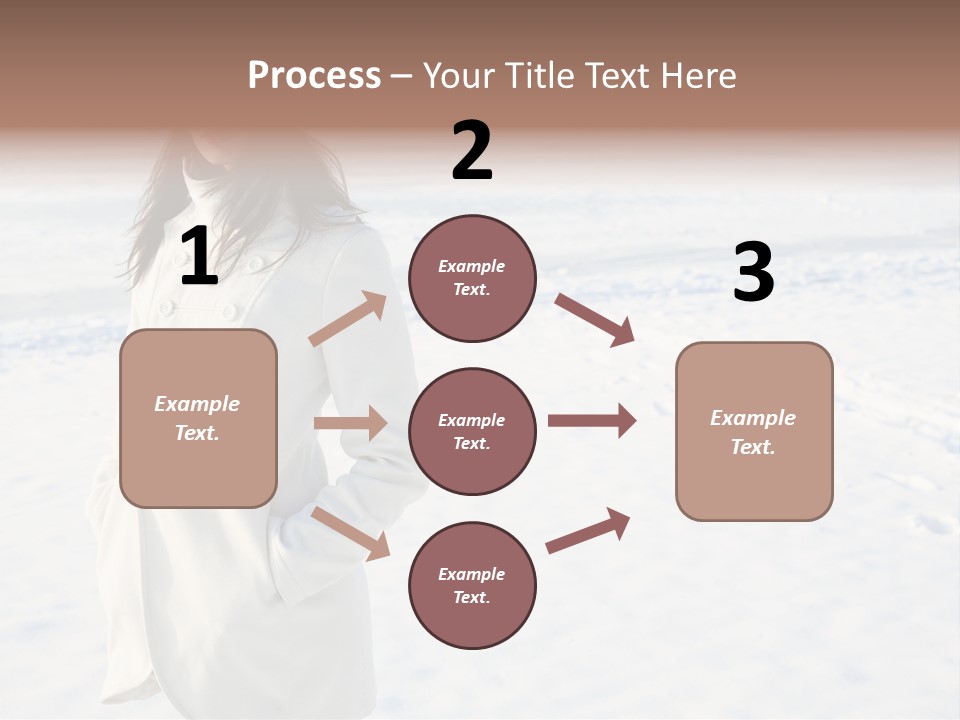 Winter Lady Sea PowerPoint Template