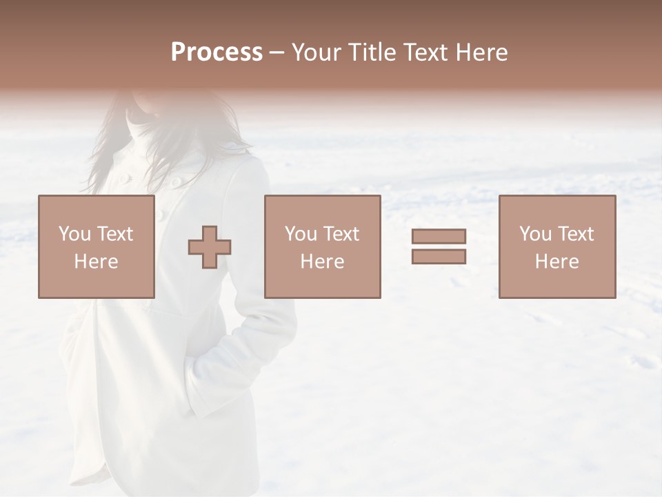 Winter Lady Sea PowerPoint Template