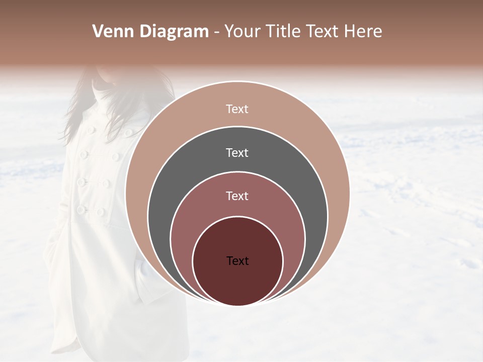 Winter Lady Sea PowerPoint Template