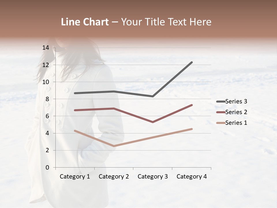 Winter Lady Sea PowerPoint Template