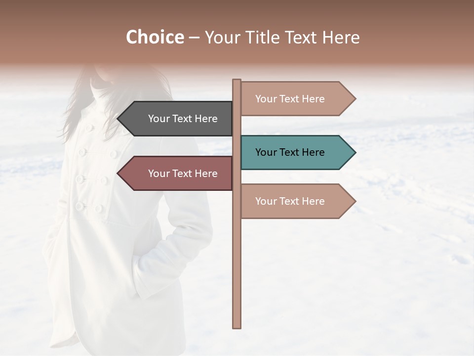 Winter Lady Sea PowerPoint Template