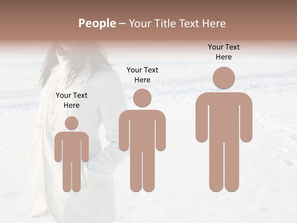 Winter Lady Sea PowerPoint Template