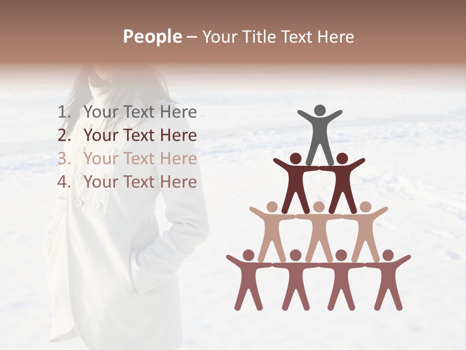 Winter Lady Sea PowerPoint Template