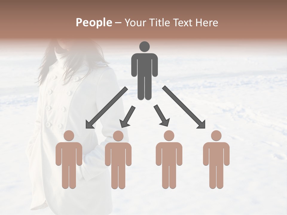 Winter Lady Sea PowerPoint Template