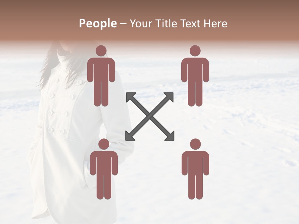 Winter Lady Sea PowerPoint Template