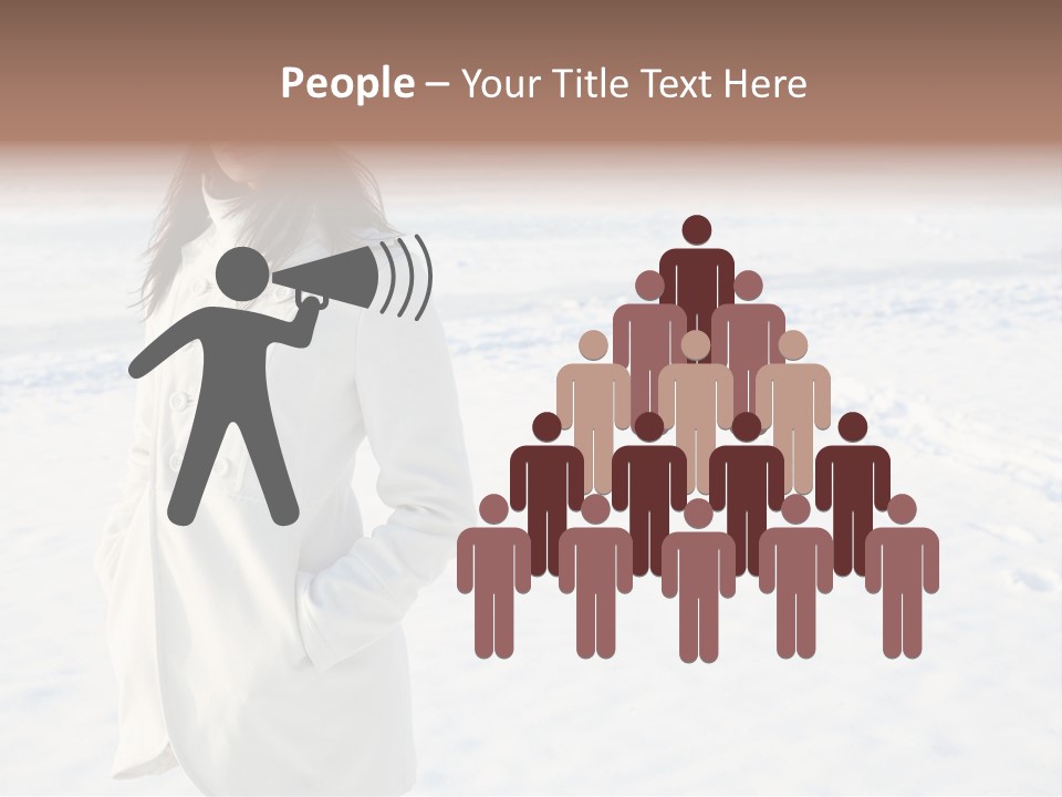 Winter Lady Sea PowerPoint Template