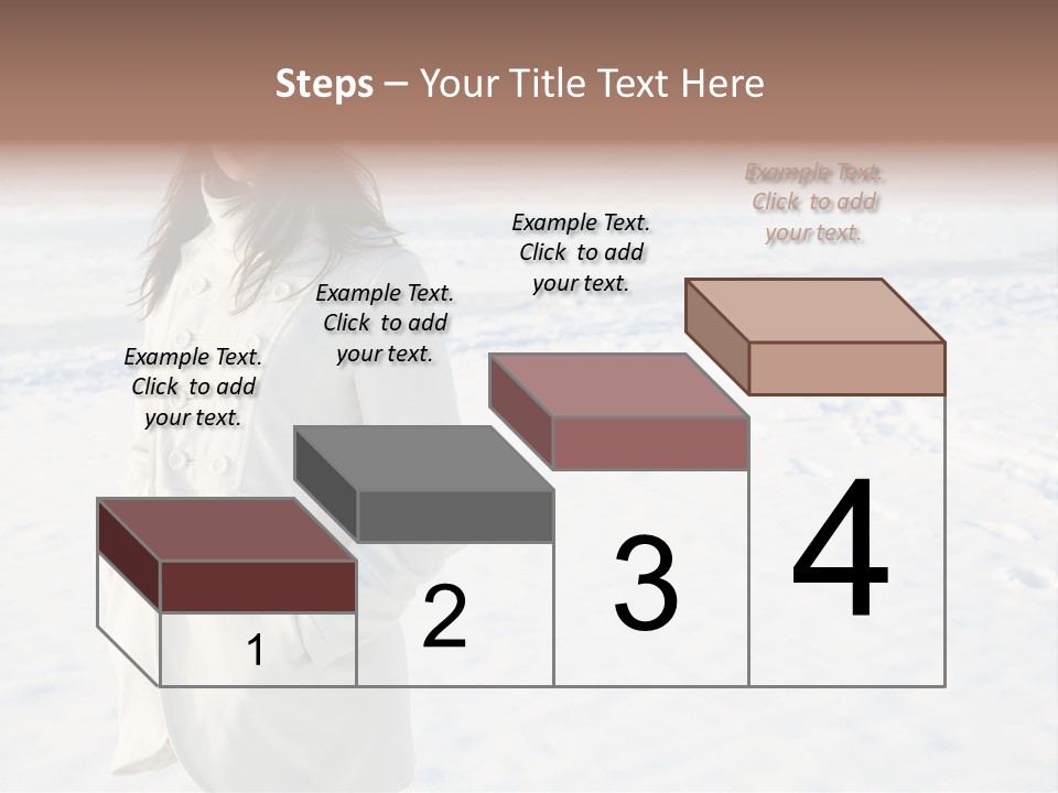 Winter Lady Sea PowerPoint Template