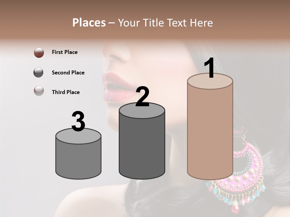 Pink Woman Hairstyle PowerPoint Template