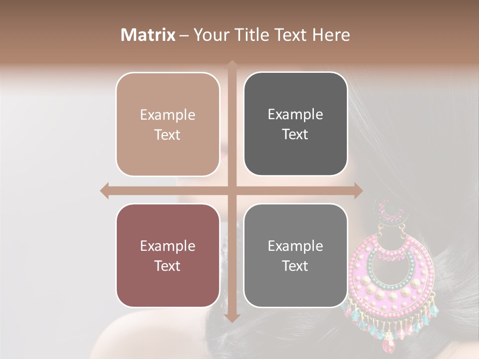 Pink Woman Hairstyle PowerPoint Template