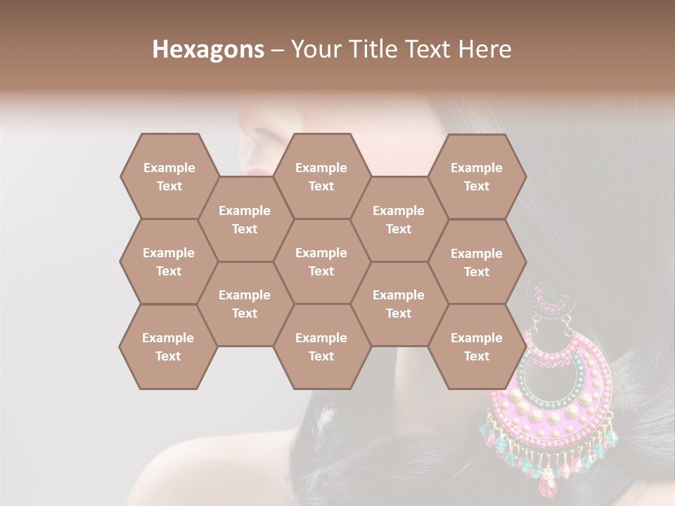 Pink Woman Hairstyle PowerPoint Template