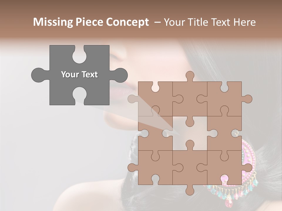 Pink Woman Hairstyle PowerPoint Template