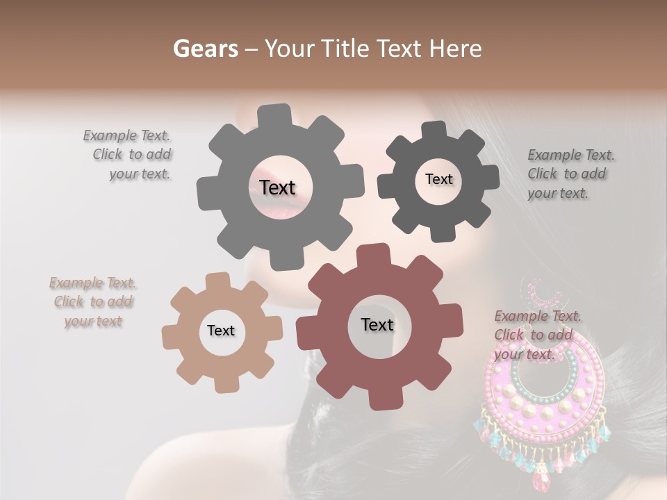 Pink Woman Hairstyle PowerPoint Template