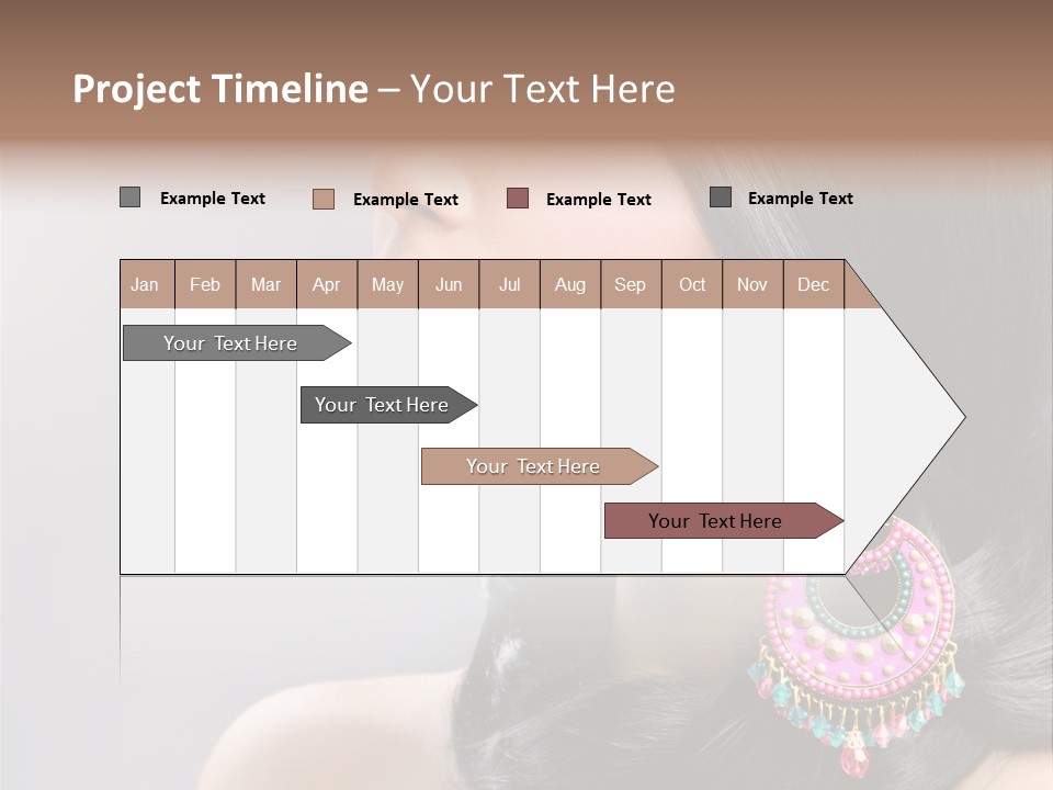 Pink Woman Hairstyle PowerPoint Template