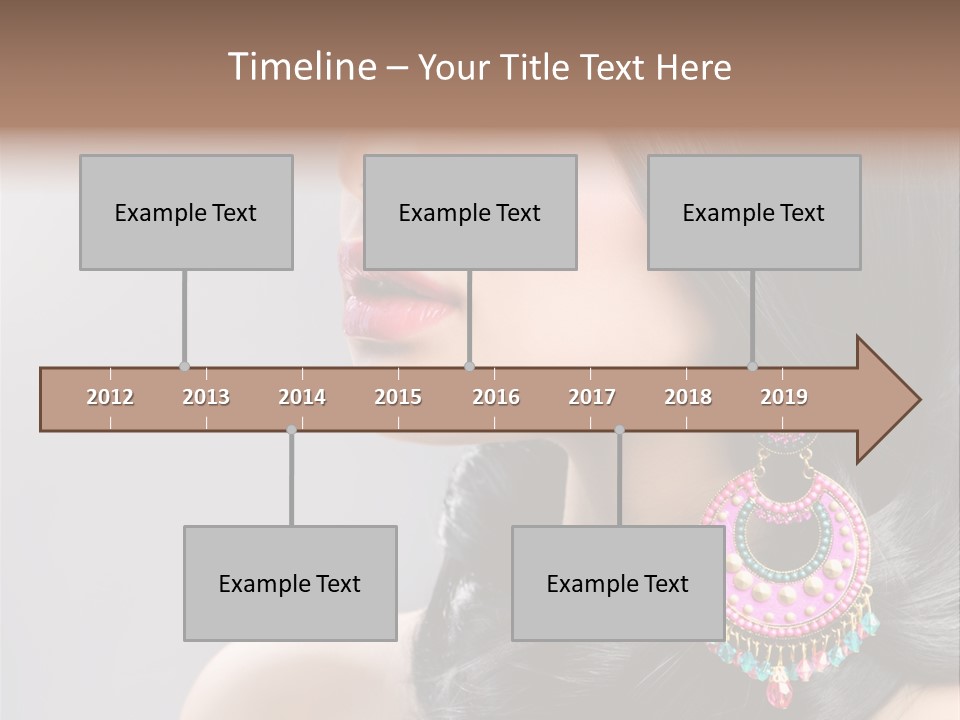 Pink Woman Hairstyle PowerPoint Template