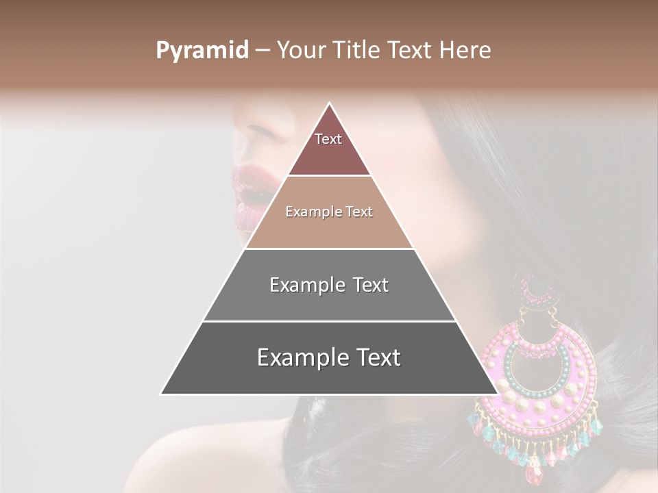 Pink Woman Hairstyle PowerPoint Template