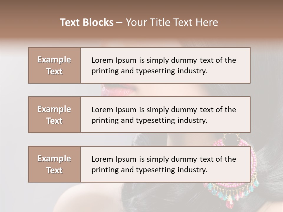 Pink Woman Hairstyle PowerPoint Template