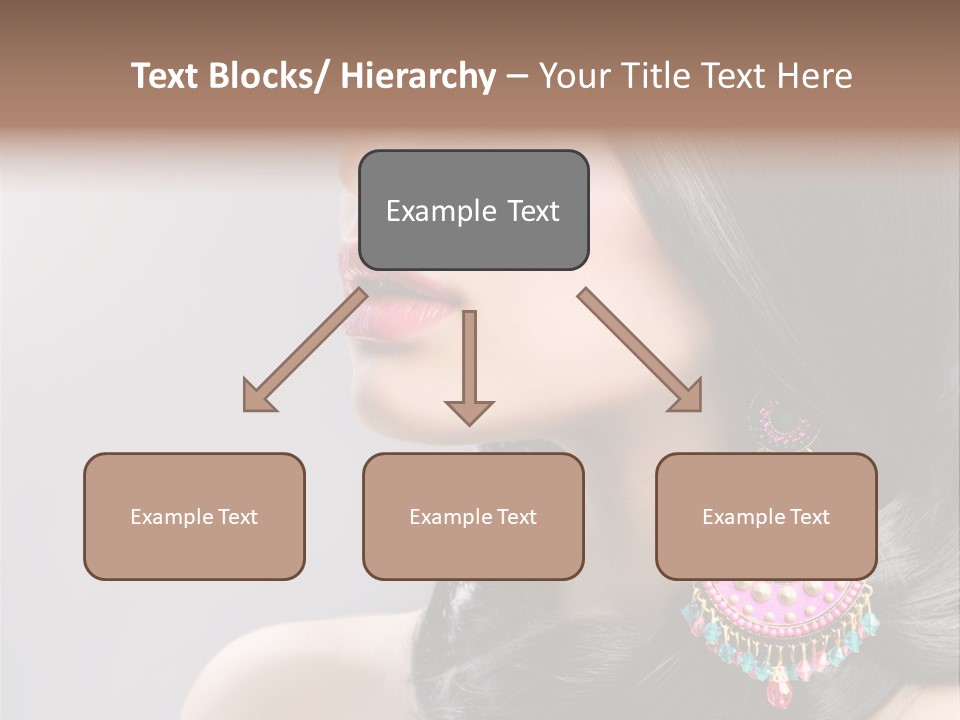 Pink Woman Hairstyle PowerPoint Template