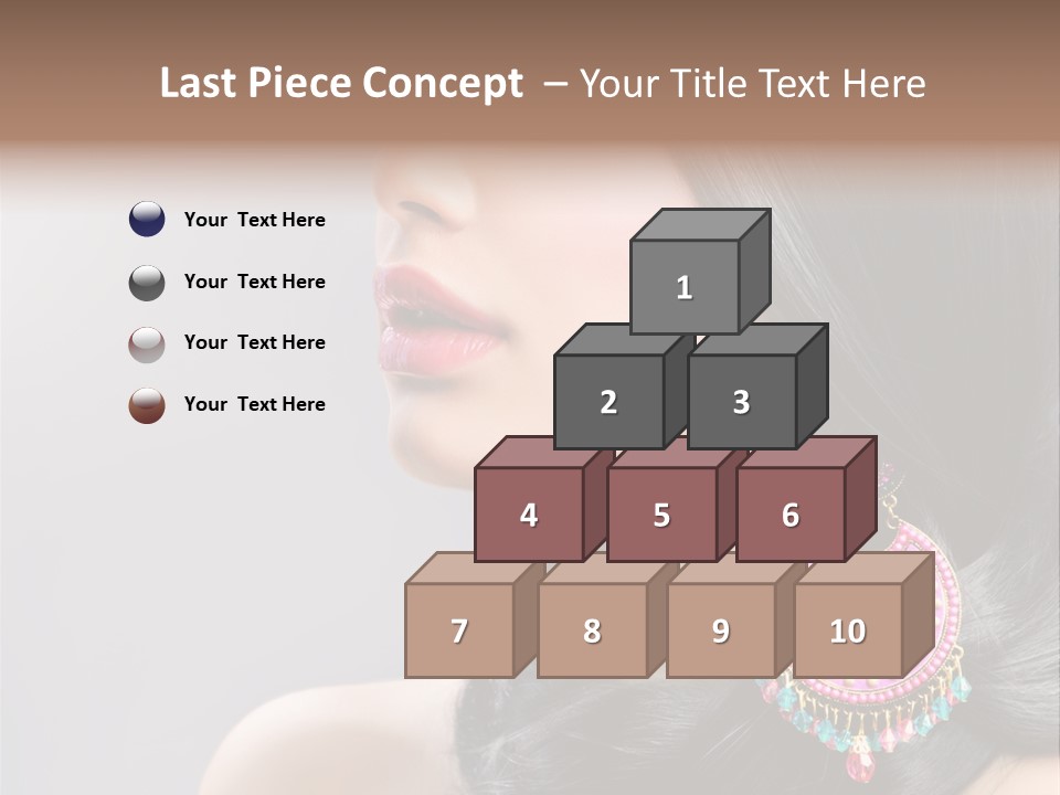 Pink Woman Hairstyle PowerPoint Template