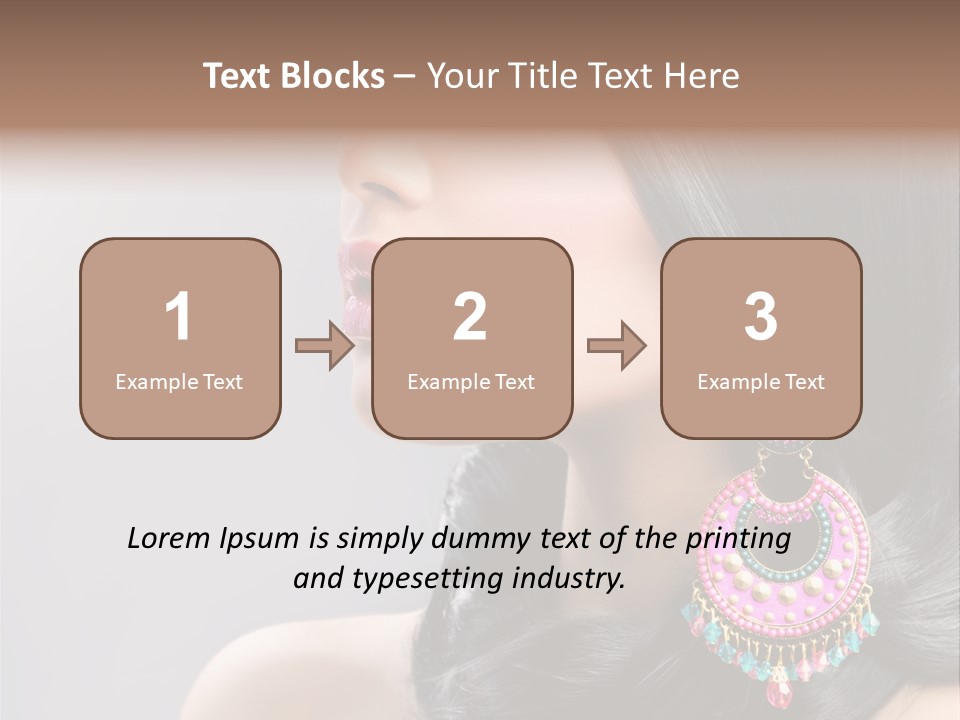 Pink Woman Hairstyle PowerPoint Template