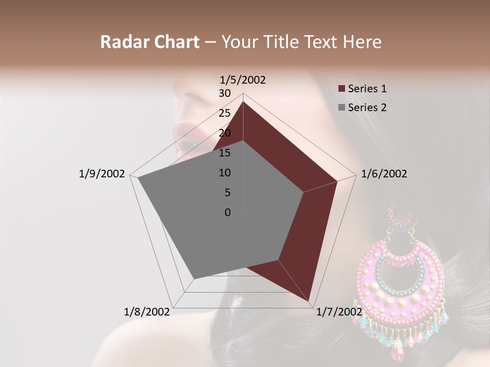 Pink Woman Hairstyle PowerPoint Template