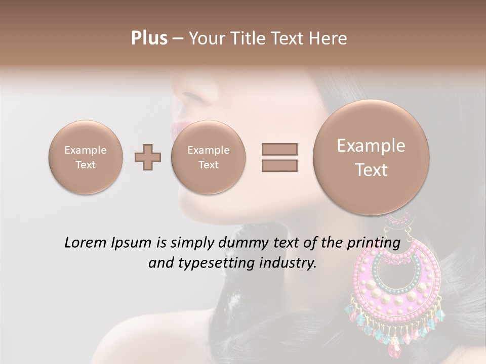 Pink Woman Hairstyle PowerPoint Template