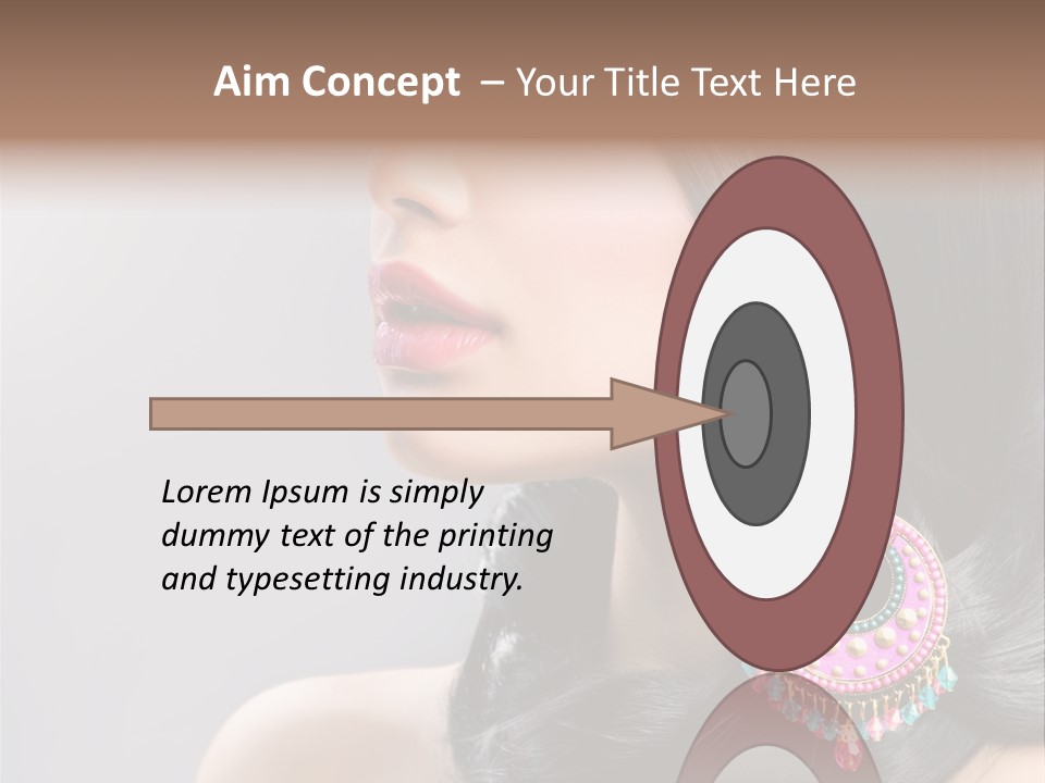 Pink Woman Hairstyle PowerPoint Template