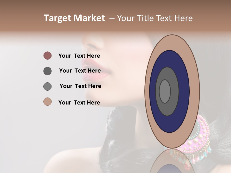 Pink Woman Hairstyle PowerPoint Template