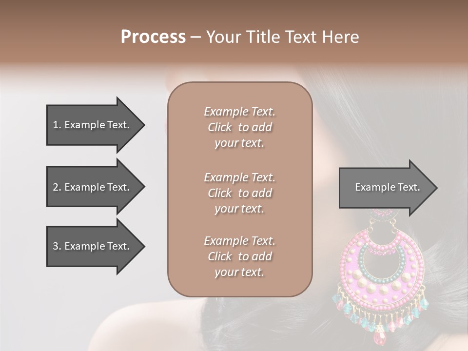 Pink Woman Hairstyle PowerPoint Template