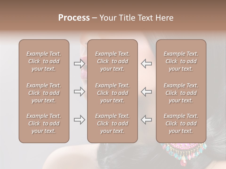 Pink Woman Hairstyle PowerPoint Template