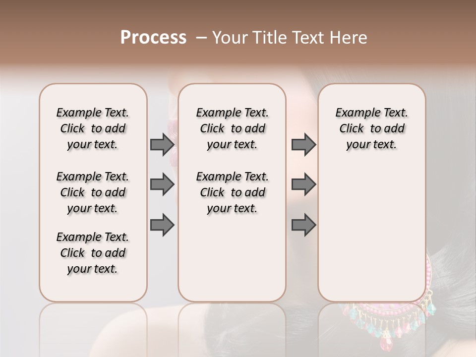 Pink Woman Hairstyle PowerPoint Template