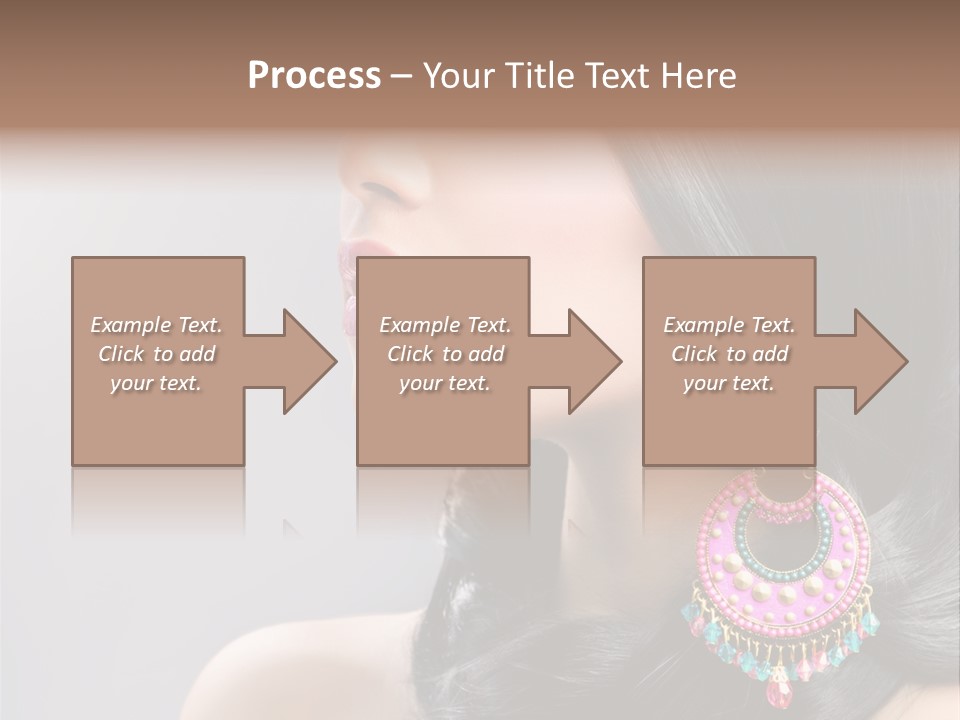 Pink Woman Hairstyle PowerPoint Template