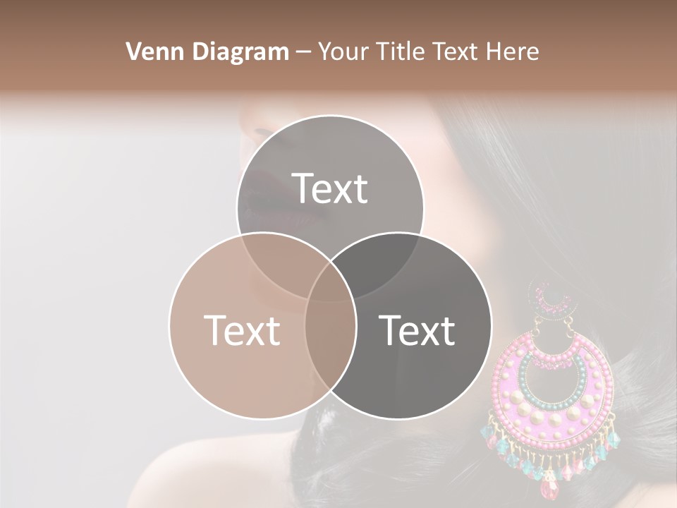 Pink Woman Hairstyle PowerPoint Template