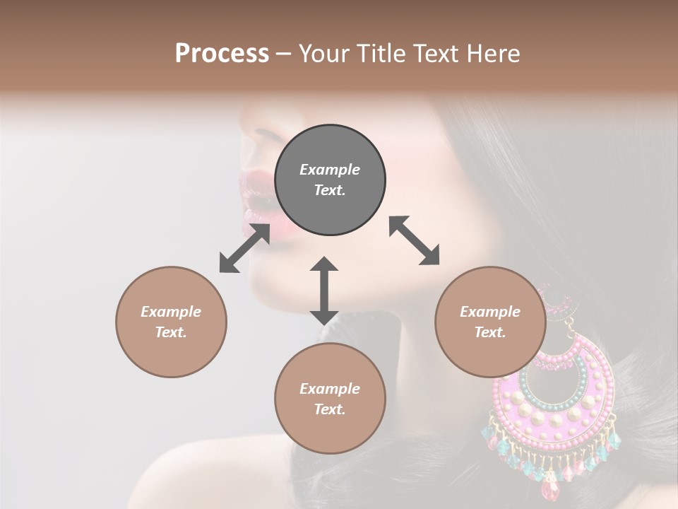 Pink Woman Hairstyle PowerPoint Template