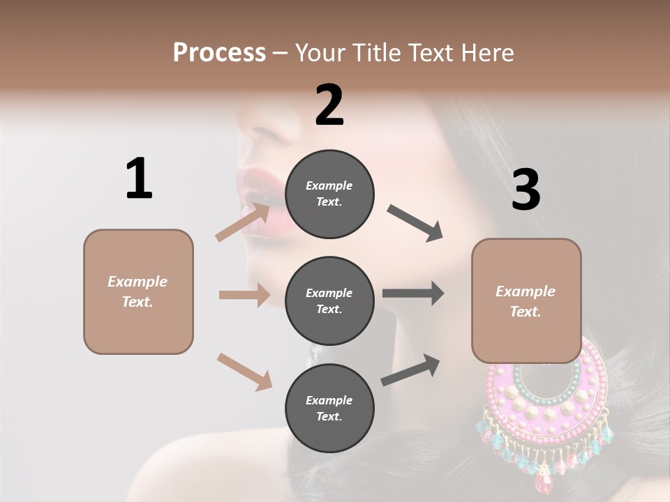Pink Woman Hairstyle PowerPoint Template
