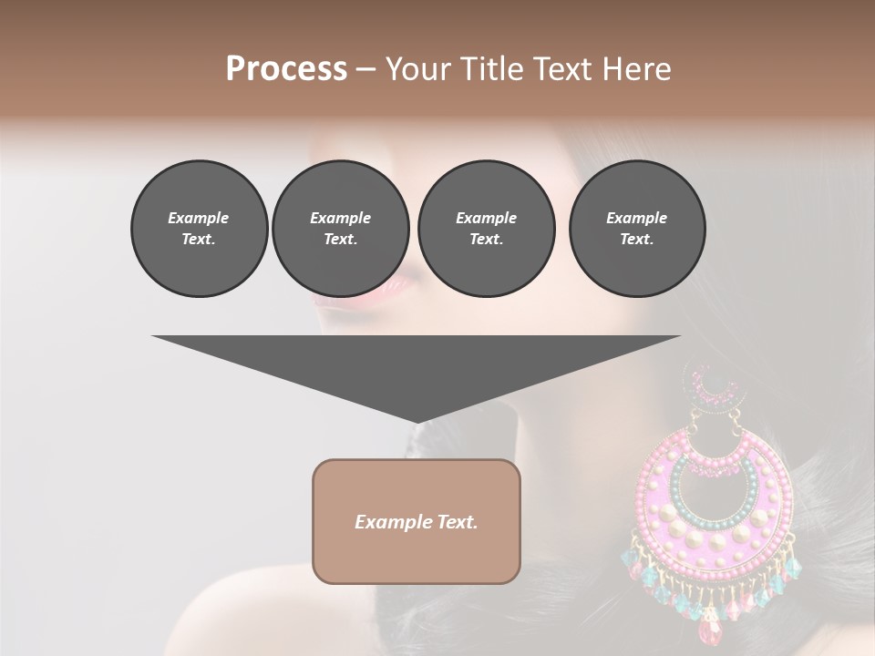 Pink Woman Hairstyle PowerPoint Template