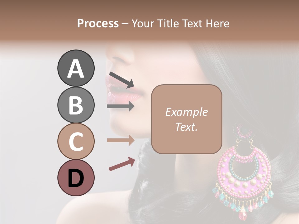 Pink Woman Hairstyle PowerPoint Template