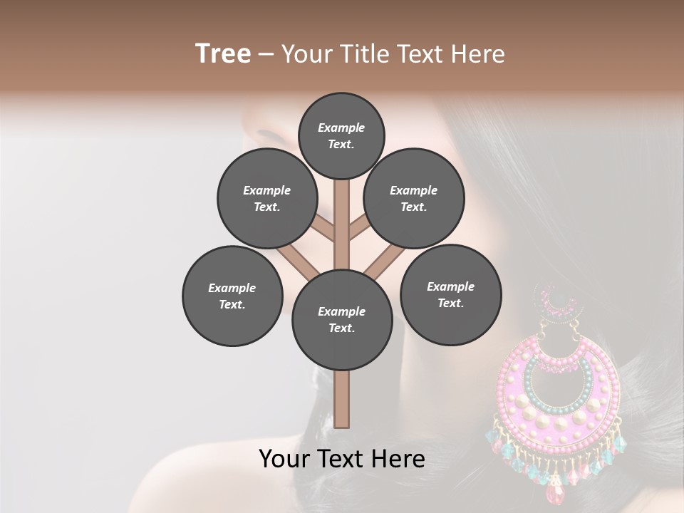 Pink Woman Hairstyle PowerPoint Template